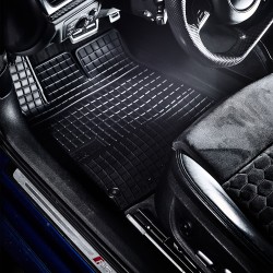 Tappetini compatibili con Jeep Compass II PHEV dal 2016 in poi, su misura in Gomma