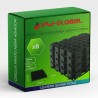 Griglia Stabilizzante per Prato e Ghiaia Carrabile, 1,25-40m², Set Modulere 405x405x35mm, Nero, in Plastica