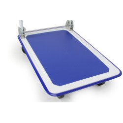 Carrello piattaforma da trasporto fino a 150 kg maniglia pieghevole, 2 ruote girevoli