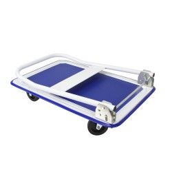 Carrello piattaforma da trasporto fino a 300 kg maniglia pieghevole, 2 ruote girevoli