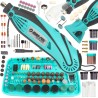 Mini smerigliatrice 170W 35.000 giri/min con 388 accessori e velocità regolabile