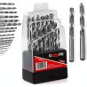 Set punte HSS per trapano Ø1-10mm 19 pezzi per metallo con contenitore rigido