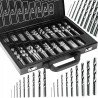 Set punte HSS per trapano Ø1-10mm 170 pezzi per metallo con valigetta rigida