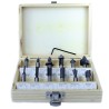 Set frese per legno 12pz attacco 8mm lame carburo tungsteno con scatola legno