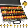 Set frese per legno 35 pz attacco 8 mm con valigetta in legno