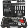 Set chiavi a bussola e cricchetto 216 pz 1/4"-3/8"-1/2" acciaio CrV con valigetta