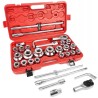 Set chiavi a bussola 26 pz 3/4"-1" acciaio CrV con prolunghe e valigetta