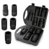 Set bussole impatto 3/4'' 5pz 19-30mm attacco esagonale in acciaio con valigetta