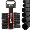 Set bussole impatto 1/2'' 13pz 8-32mm lunghe 78mm attacco esagonale in acciaio
