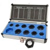 Set bussole rimozione bulloni danneggiati 10 pz 9-19mm CrMo con valigetta