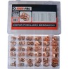Set guarnizioni piatte 300 pezzi 5-28mm in rame con custodia organizzata