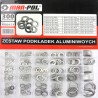 Set guarnizioni piatte 300 pezzi 5-28mm in alluminio con custodia organizzata