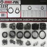 Set anelli di sicurezza Seeger 225 pezzi tipo C e tipo 8 in acciaio con custodia