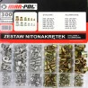Set rivetti filettati 300 pezzi M3-M10 in alluminio e acciaio con custodia