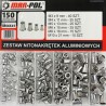 Set rivetti filettati 150 pezzi M3-M10 in alluminio con custodia