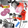 Affilacatene elettrico 400W 3000 giri/min con 2 dischi e misuratore catena