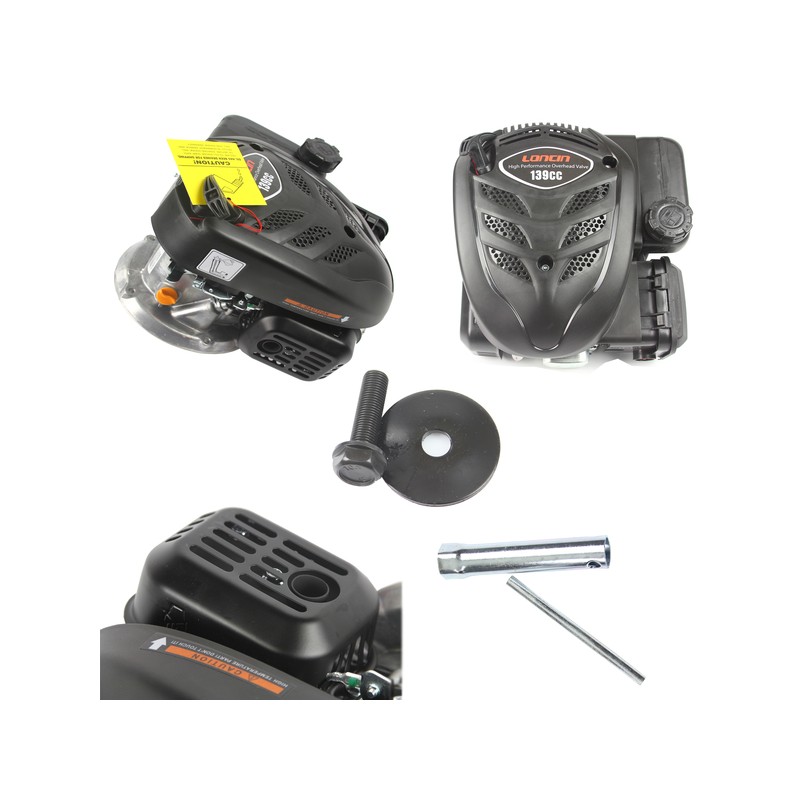 Motore Loncin LC1P65FE 4T OHV 139cc 3,7CV 2,8kW 7Nm 2500rpm albero Ø22,2x80mm