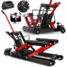 Sollevatore idraulico 680kg 12-38cm con ruote e supporti in gomma antiscivolo