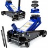 Sollevatore idraulico ribassato 3T con ruote e gomma stabilizzatrice 12,5-46cm
