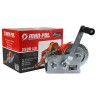 Verricello manuale 1134kg con nastro 5cmx10m in acciaio e manovella con blocco