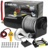 Verricello elettrico 12V 1133kg 0,97kW con cavo acciaio Ø4mm x 15m 153:1
