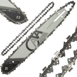 SET Lama Barra+Catena 38CM 15" +2a catena omaggio motosega di ricambio moto sega