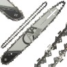 Set barra guida con 2 catene per motosega 15" 0,325" 64 maglie 1,5 mm