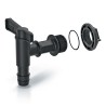 Rubinetto Serbatoio | Attacco 3/4" / Ø26mm | 4x15x16 cm | Giunto Scanalato per Connessione al Tubo | in Plastica | Accessorio Per Serbatoi Cisterne per Acqua Piovana Waterform