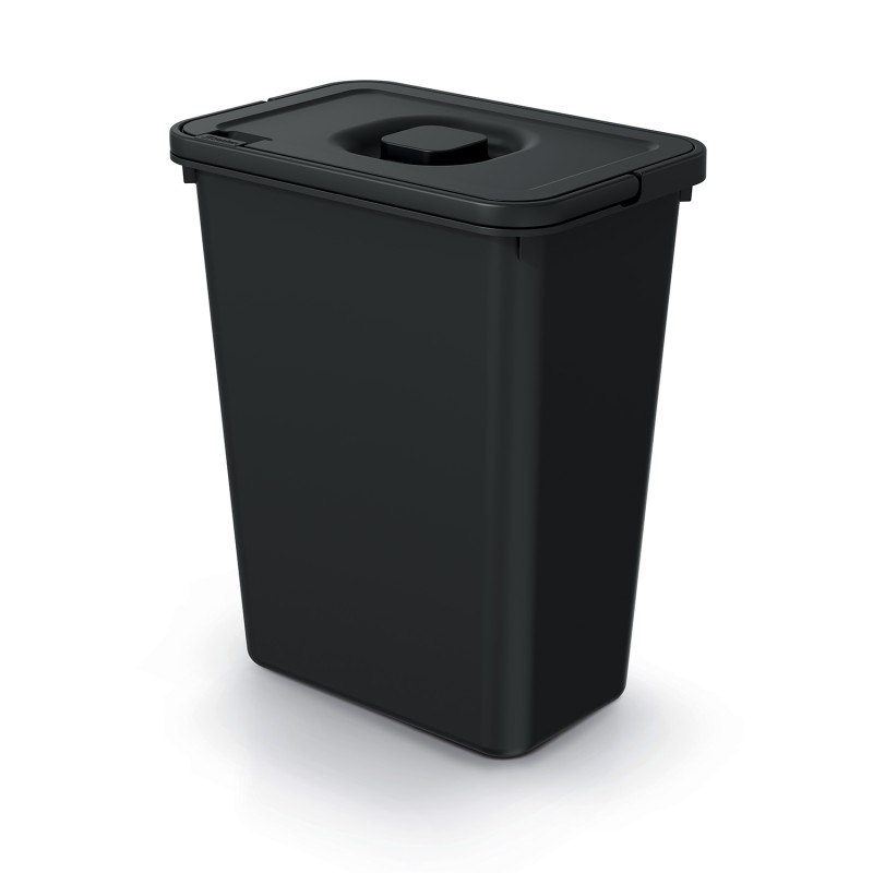 Bidone Cestino Systema Basica | per Raccolta Differenziata Riciclaggio | Appendibile | 17,8x26,6x32,7 cm | 10 Litri | Antracite | in Plastica | per Casa Interni