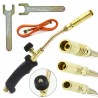 Bruciatore a gas propano-butano 1850°C con tubo 1,5m e ugelli Ø13-17 mm