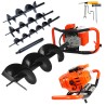 Mototrivella a Scoppio DEMON 62cc 5,2CV 2T con 3 Punte Ø10-20cm e Prolunga 47cm