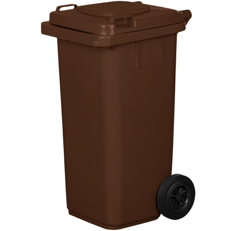 Bidone Pattumiera Contenitore per Spazzatura Rifiuti | da 120-240 Litri | EN840 | con Ruote | Sistema di Aggancio per Prelievo Meccanico | in Plastica