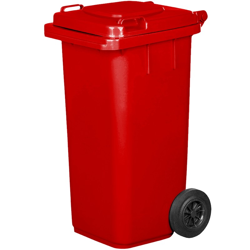 Bidone Pattumiera Contenitore per Spazzatura Rifiuti | da 120-240 Litri | EN840 | con Ruote | Sistema di Aggancio per Prelievo Meccanico | in Plastica