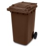 Bidone Pattumiera Contenitore per Spazzatura Rifiuti Organici | da 120-240 Litri | EN840 | con Ruote | Sistema di Aggancio per Prelievo Meccanico | Sistema di Ventilazione | in Plastica 