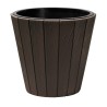 Vaso per Fiori Piante Woode | Rotondo | Decorativo | in Plastica | da Interno Esterno | Design Moderno