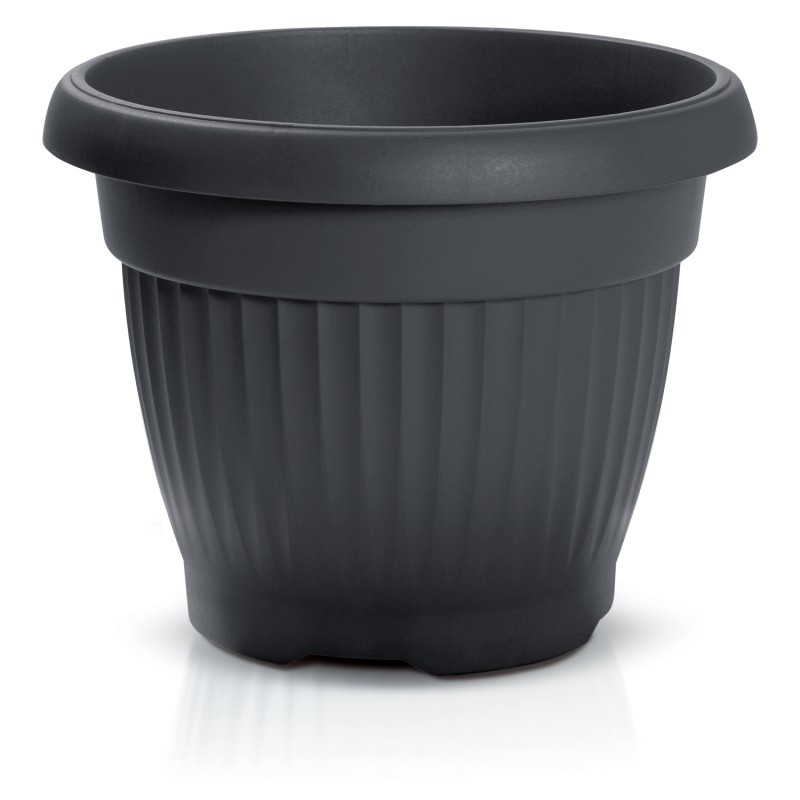 Vaso per Fiori Piante Terra DCE | Rotondo | Decorativo | in Plastica | da Interno Esterno | Design Classico